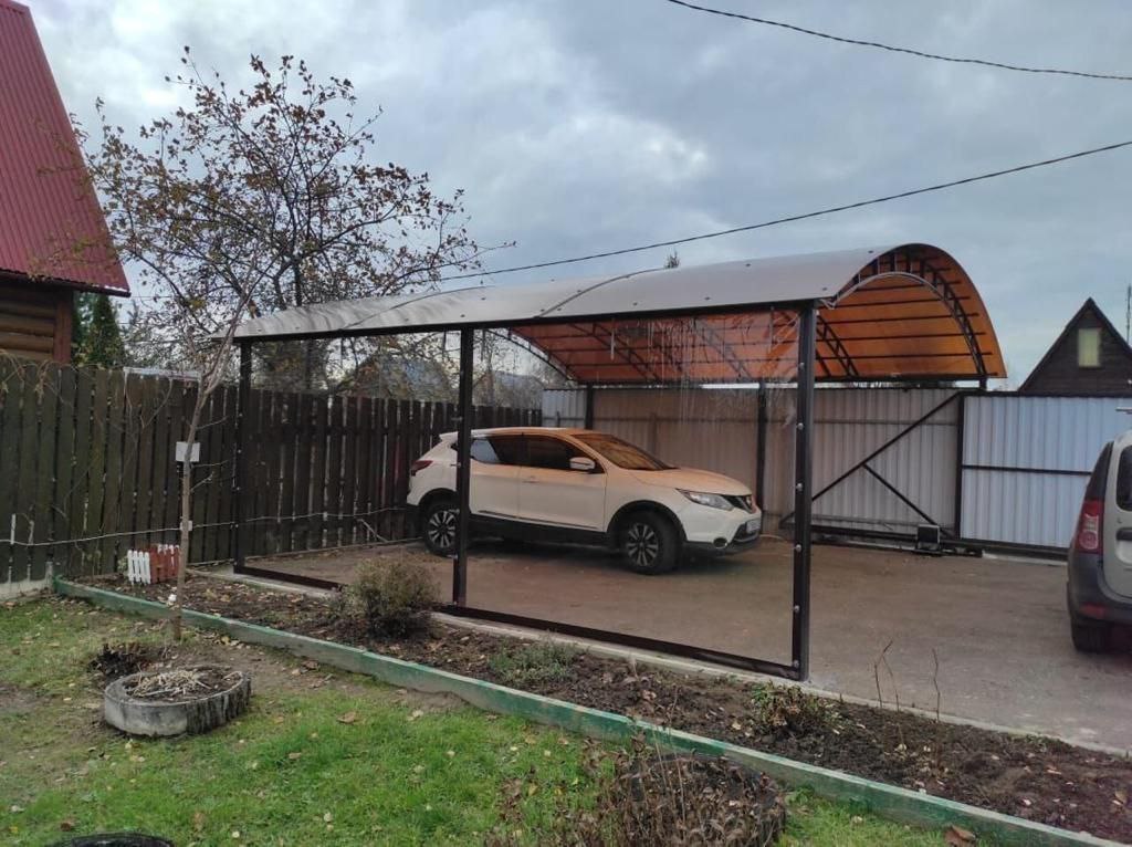 Прозрачные шторы ПВХ для навеса под автомобиль в Новопокровке